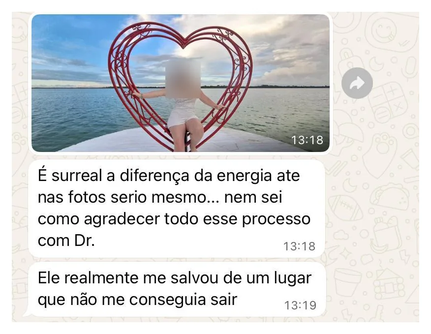 Mensagem recebida no WhatsApp
